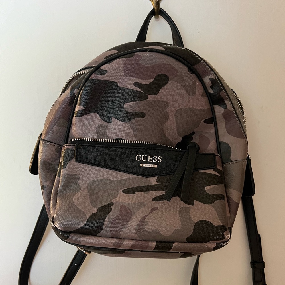 GUESS Mini Camo Leather Backpack
